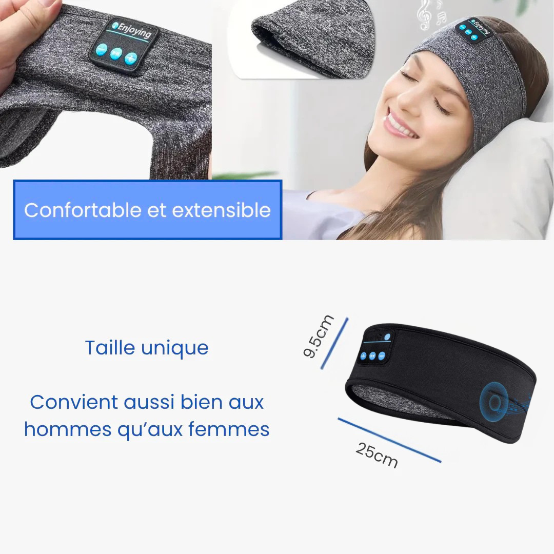 Bandeau Audio Bluetooth - Sport, sommeil & relaxation HelloBloomy