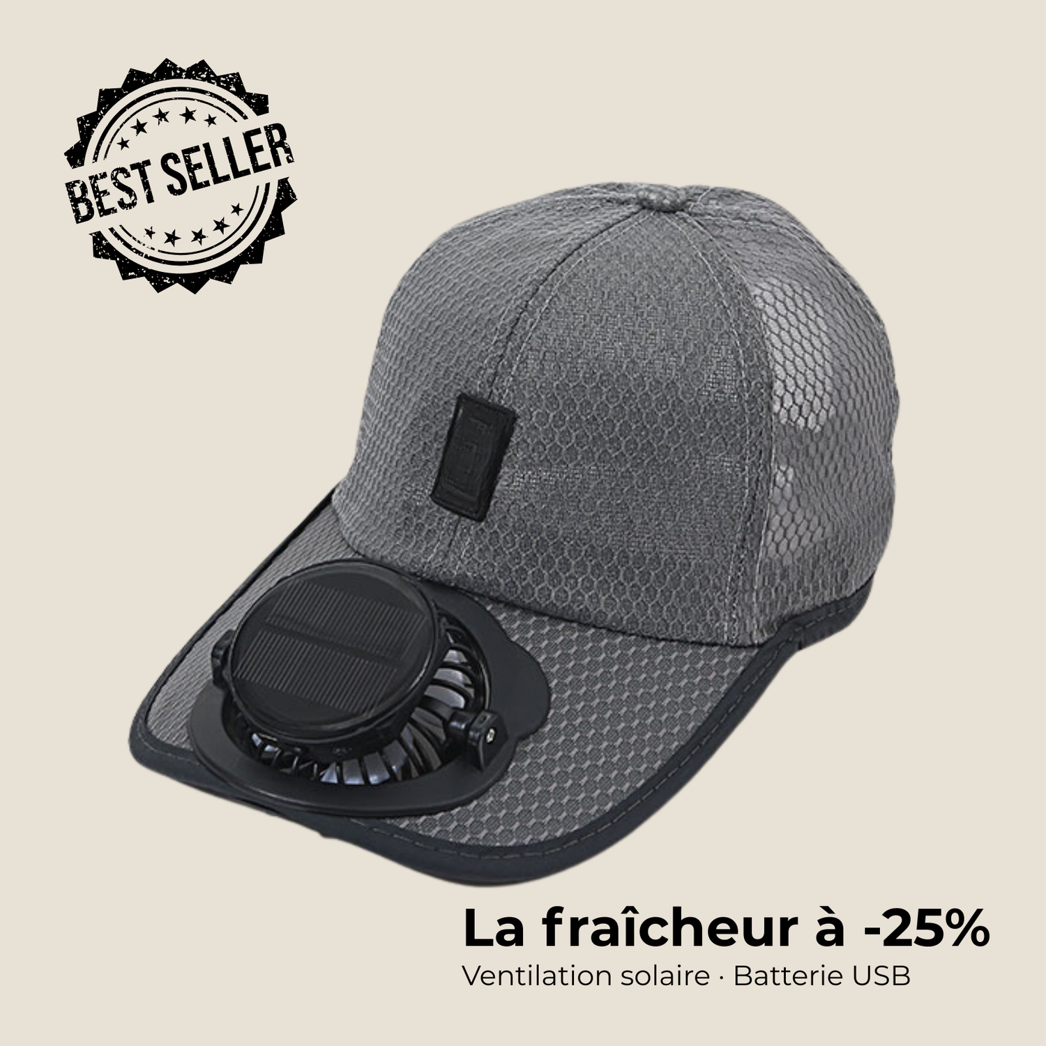 Casquette Ventilateur Solaire - L'été au frais BelAfè
