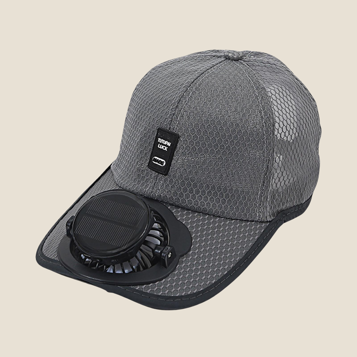 Casquette ventilateur solaire BelAfè coloris Gris foncé - sport outdoor chantier