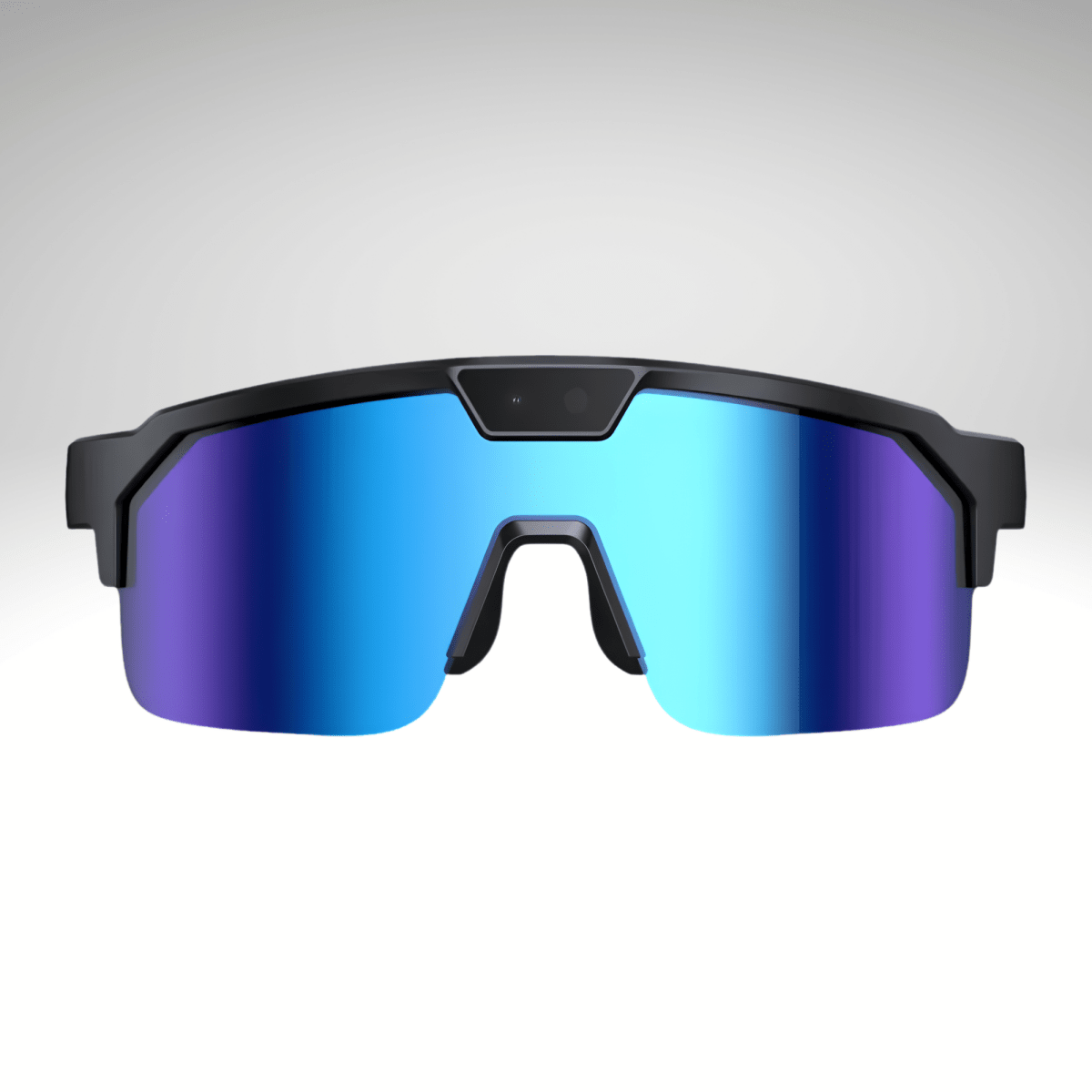 Lunettes sport connectées IA MAT AKILA, monture noire avec caméra intégrée
