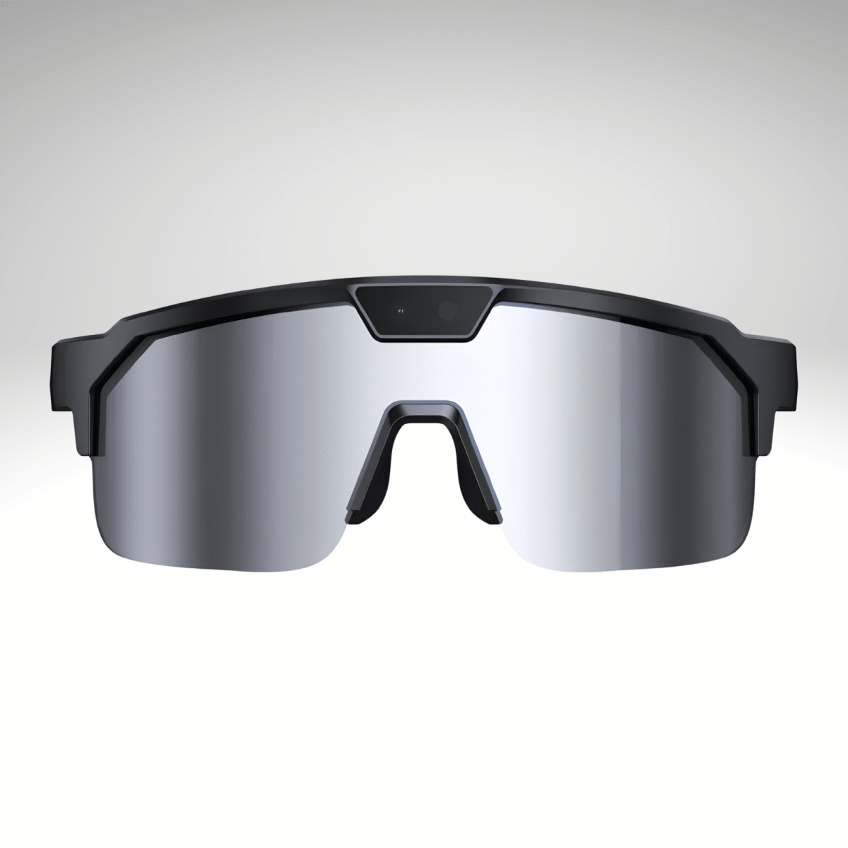 Lunettes sport connectées IA MAT AKILA, monture noire avec caméra intégrée